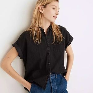 Denim Rolled-Sleeve shirt